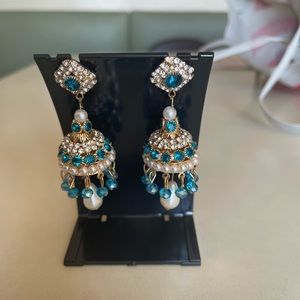 NWT!!! Earrings/Jhumka’s blue gold